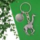 Personalised English Made Pewter Giraffe Keyring