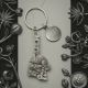 Personalised English Made Pewter Steampunk Cat Keyring