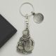 Personalised English Made Pewter Bulldog  Keyring