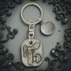Personalised English Made Pewter Dog Tag Keyring