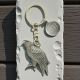 Personalised English Made Pewter Raven Keyring