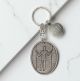 Personalised English Made Pewter Long Man of Wilmington Keyring