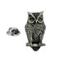 Owl Bird English Made Pewter Lapel Pin Badge