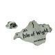 Isle of Wight Map English Made Pewter Lapel Pin Badge
