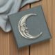 Moon English Made Pewter Lapel Pin Badge in Box