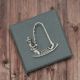 Fisherman Fishing English Made Pewter Lapel Pin Badge in Box