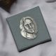 Oliver Cromwell English Made Pewter Lapel Pin Badge in Box