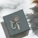 Pipe & Magnifying Glass English Made Pewter Lapel Pin Badge in Box