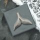 English Handmade Pewter Whale Tail Lapel Pin Badge In Box