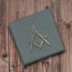 English Handmade Pewter Masonic Square & Compass Lapel Pin Badge in a Gift Box
