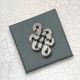 English Handmade Pewter Celtic Cross Rectangle Lapel Pin Badge in Gift Box