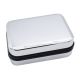 Chrome finish Rectangle Slimline Cufflink Box (engravable)
