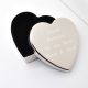 Large Silver Heart Shaped Trinket Box (Engravable)