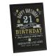 Signography 21st Birthday Glass Plaque