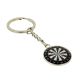 Dartboard Darts Player Design Silver Keyring (engravable)