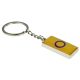 Intersex Flag Design Silver Finish Keyring (engravable)