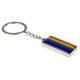 Rainbow Design Silver Finish Keyring (engravable)