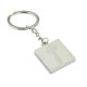 Engraved Celtic Cross Design Square Keyring