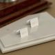 Classic Personalised with Initials Square Cufflinks Presented in a Custom Made Chromed Box