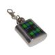 1oz Hip Flask Keyring, Scottish Mac Kenzie Tartan & Scottie Dog Design