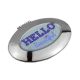 Hello Beautiful Lace Design Oval Handbag Mirror