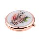Beautiful Mum Peach Rose  Design Rse Gold Handbag Mirror