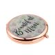 Hearts & Roses design Rose Gold Handbag Mirror