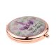 Personalised Name Purple Unicorn Rose Gold Handbag Mirror