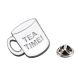 Tea Time Metal Enamel Lapel Pin Badge