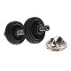 Dumbbell Metal Enamel Lapel Pin Badge