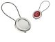 Round Cable Loop Keyring for Doming with 25mm Recess (engravable)