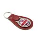 Union Jack Design Red Bonded Leather Key Ring
