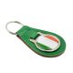 Irish Flag Design Green Bonded Leather Key Ring