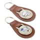 His & Hers Tattood Fist Design Bonded Leather Keyring Set