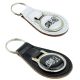 Mr & Mrs Contemporary Styled Bonded  Leather Keyring Set