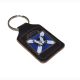 Leather Keyring Scottish Saltire Flag Thistle design