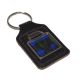 Leather Keyring Scottish Black Watch Tartan Thistle design
