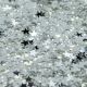 Small Silver Stars Metallic Confetti