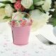 Small Pink Metal Favour Bucket