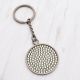 Personalised Round Black Diamond Keyring