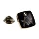Rhodium Plated & Black Masonic Lapel Pin Badge