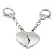 Polished Shiny Finish Joining Heart Keyring with Packaging Option (engravable)