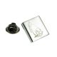 Engraved front view of Fish Lapel Pin Badge (00706)