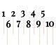 Contemporary Black Table Number Holders