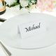 White & Pink Place cards (Pack of 50)