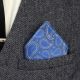 Bright Blue Paisley Design Pocket Square