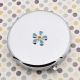 Forget me Not Design Round Silver Handbag Mirror (engravable)
