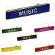 Rect School Badge MUSIC in various colours