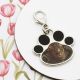 Personalised with Photo Pet Paw design Shaped Keyring 