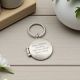 Personalised with Engraving and Photos Silver Finish Opening Locket Keyring